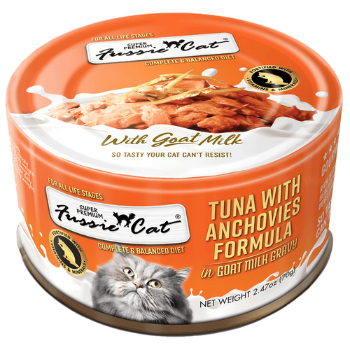 Fussie Cat Tuna With Anchovies in Goat Milk Gravy Cat Food