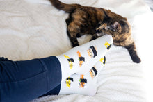 Load image into Gallery viewer, Pearhead - Cat Sushi Socks, Pet Owner Apparel, Unisex Crew Socks