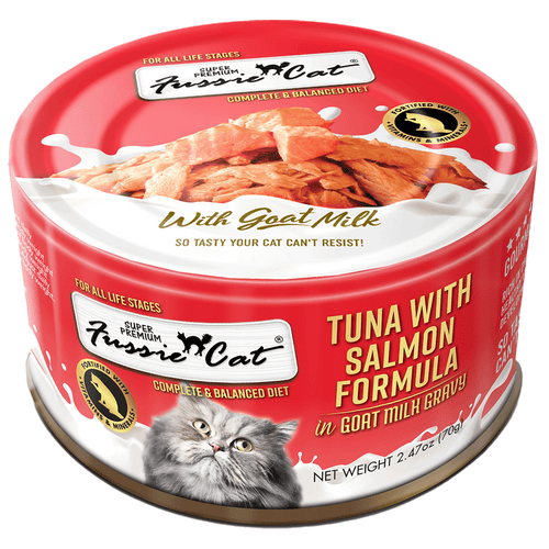 Fussie Cat Tuna with Salmon in Goat Milk Gravy