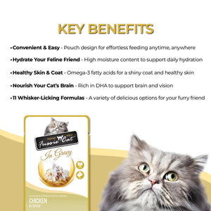 Fussie Cat Chicken In Gravy Pouch Key Benefits