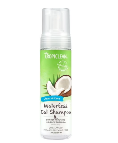 Tropiclean Waterless Foaming Shampoo in Coconut Water
