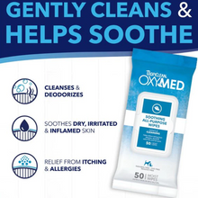 Load image into Gallery viewer, OxyMed Soothing All-Purpose Gently Cleansing Wipes Gently Cleans &amp; Helps Soothe