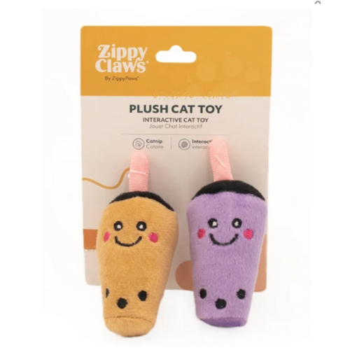 Zippy Claws Plush Cat Toy - Boba Tea