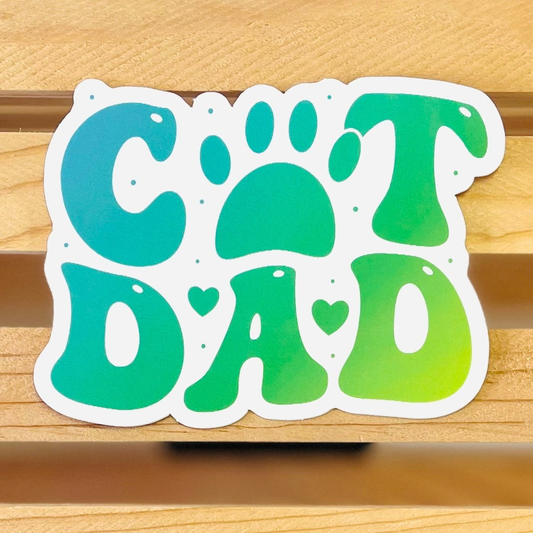 cat dad vinyl sticker