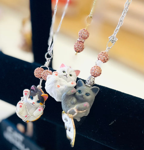 Custom Cat Necklace with Swarovski Crystals
