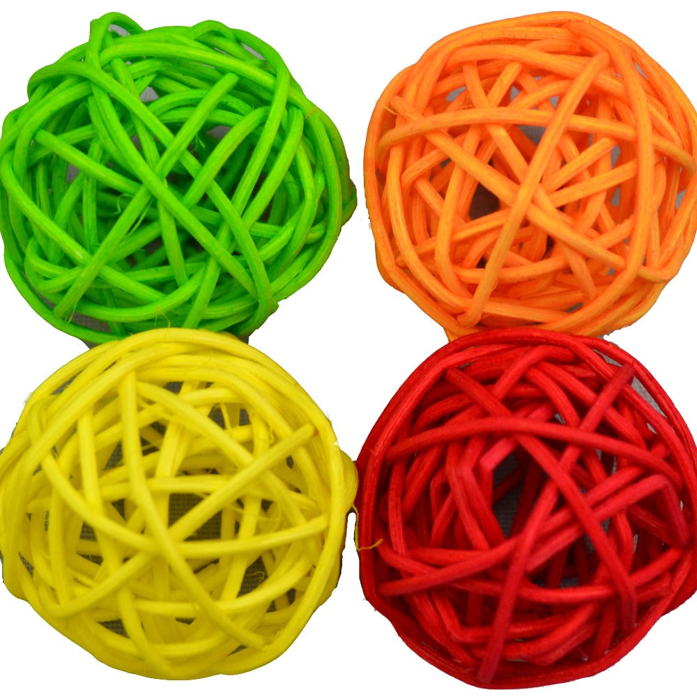 Amazing Pet Products Woven Rattan Balls Cat Toys