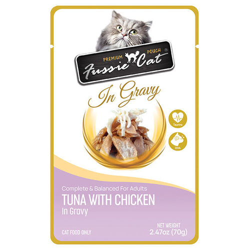 Fussie Cat Tuna With Chicken In Gravy Pouch
