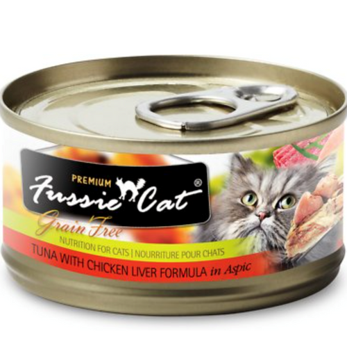 Fussie Cat Premium Tuna with Chicken Liver Formula in Aspic