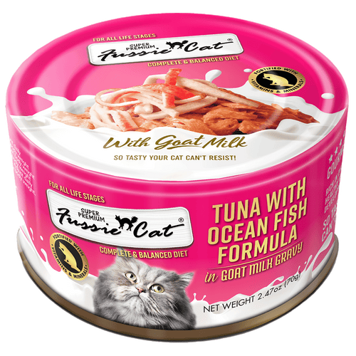 Fussie Cat Tuna With Ocean Fish in Goat Milk Cat Food