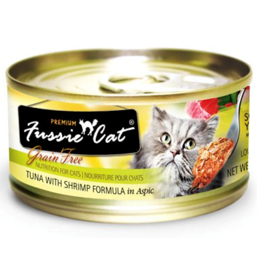Fussie Cat Premium Tuna with Shrimp Formula in Aspic