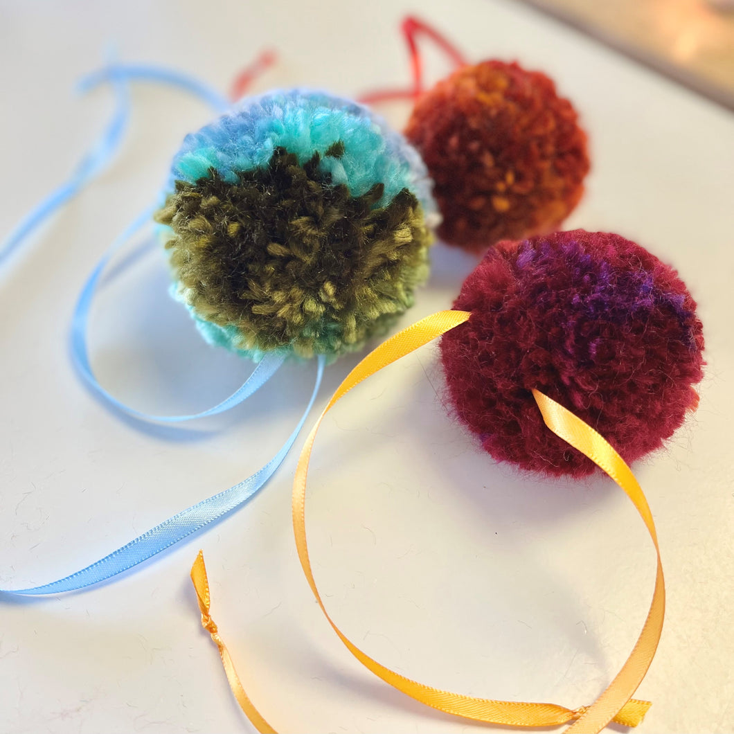 Ribbon Pom Poms