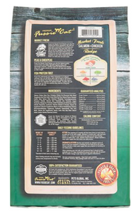 Fussie Cat Market Fresh Salmon & Chicken Recipe Dry Food (Back of Package)