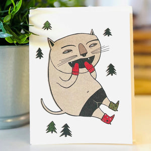 Smiling Cat Holiday Card