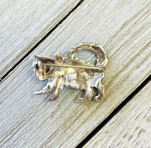 Load image into Gallery viewer, Vintage Silver Cat Pin With Marcasite Stones