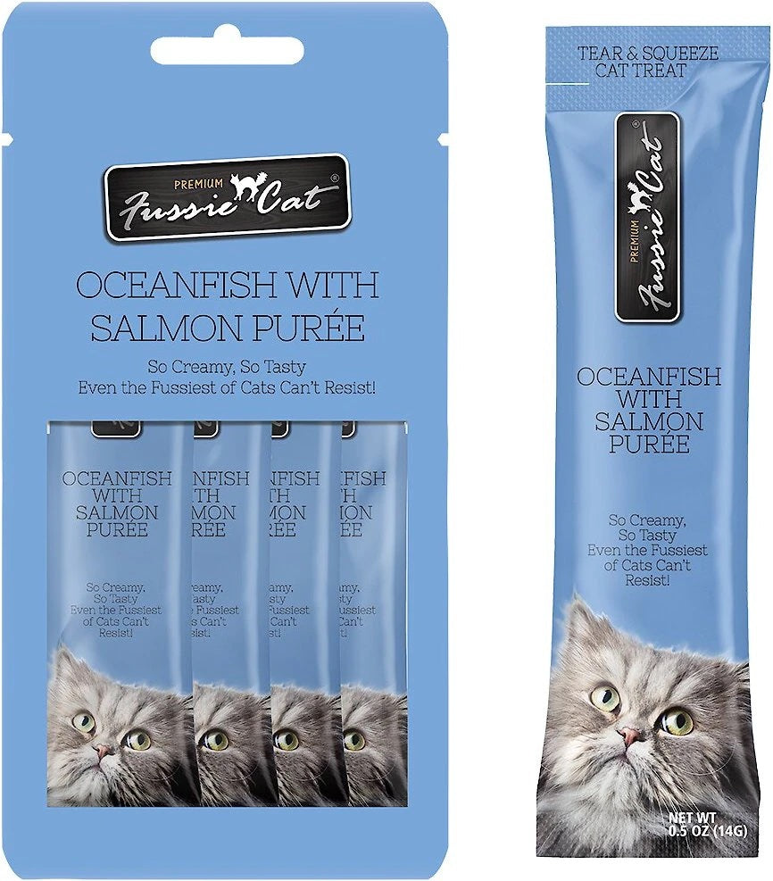 Fussie Cat Oceanfish with Salmon Puree Wet Treat
