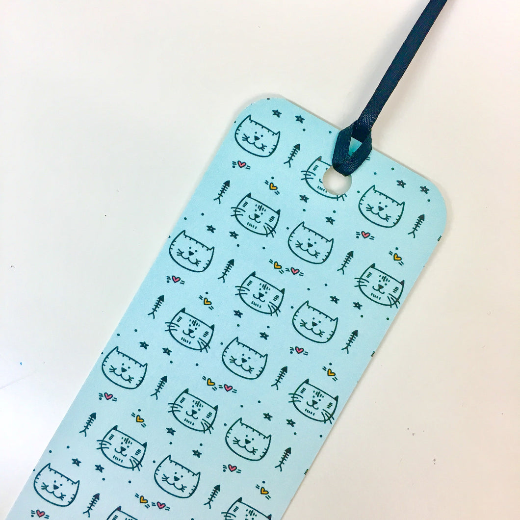 Just Cats Bookmarks (Happy Cat with Fish)
