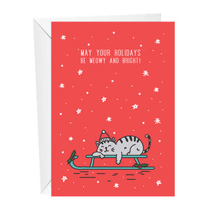 Meowy and Bright Christmas Card