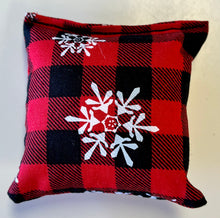 Load image into Gallery viewer, Nelly Holiday Catnip Pillows (Plaid Snowflake)