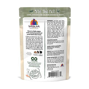 Weruva Stew! Stir the Pot Wet Food Pouch (Back of Bag)